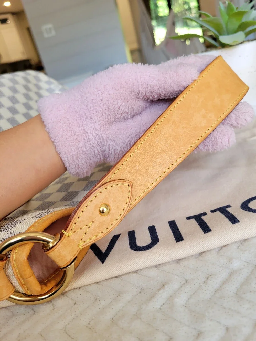 BEAUTIFUL🩷 Louis Vuitton DELIGHTFUL MM Damier Azur Hobo Shoulder Bag